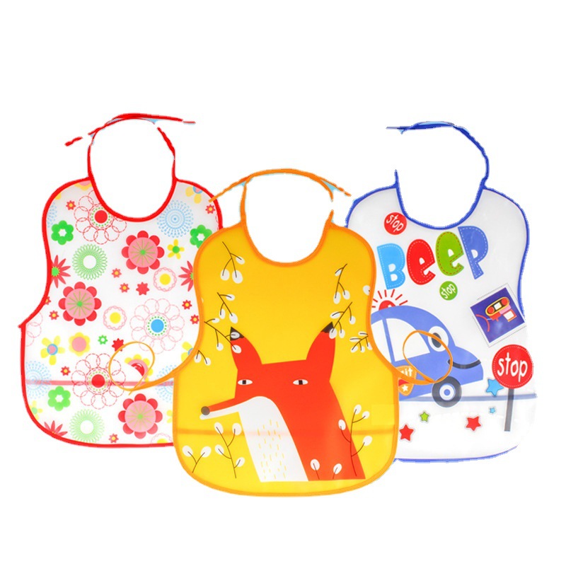 Factory Customized New eva baby bib cartoon waterproof bib anti-dirty baby eating bib wholesale