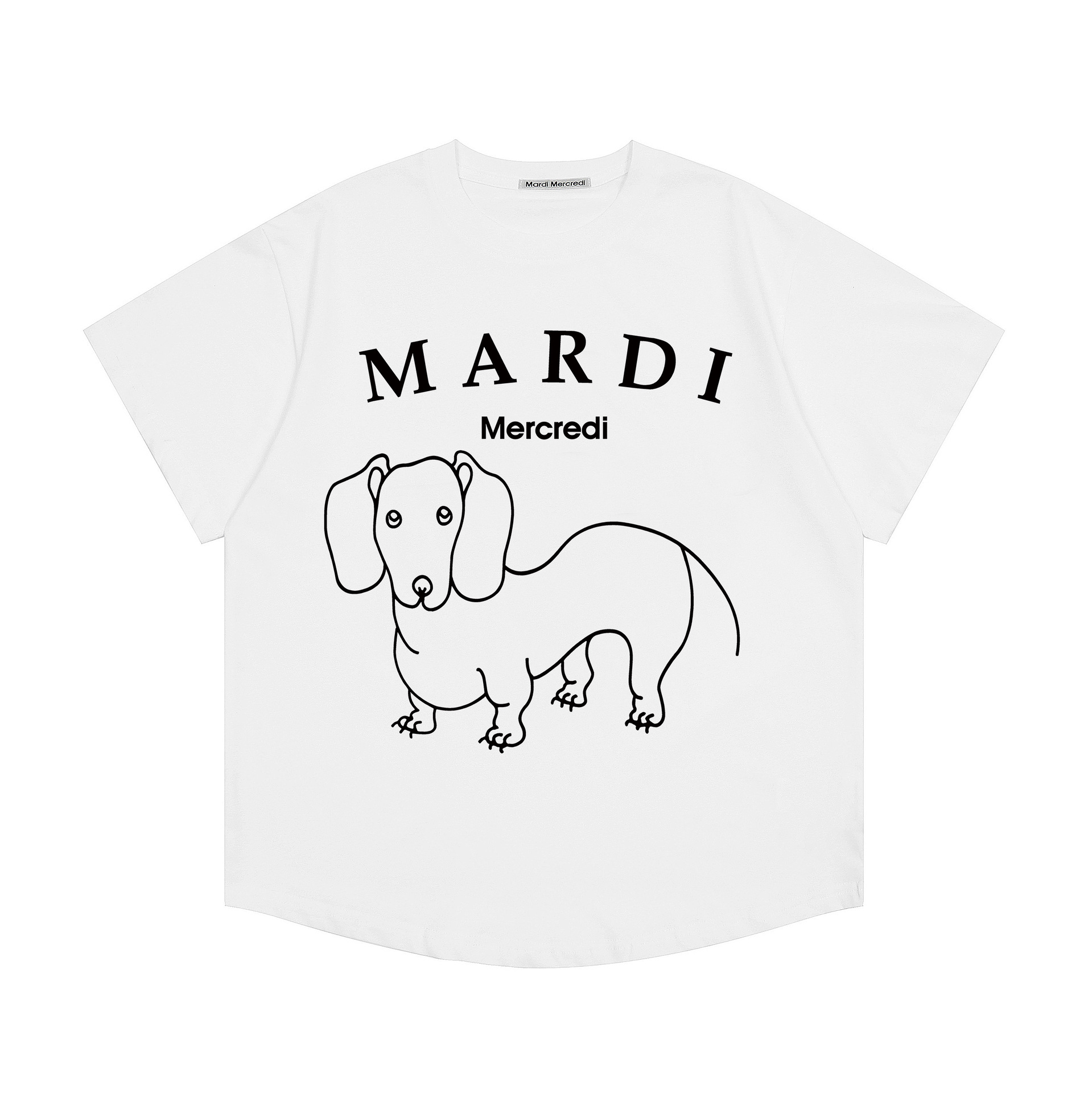 現物韓国潮牌Mardi半袖女性25夏新作デイジープリント丸襟純綿上着tシャツ代発