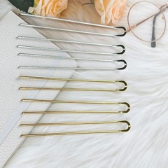 DIY 古代スタイルのジュエリーヘアピンヘアアクセサリー U 字型 2 歯ヘアピンダブルストレート鉄ヘアピン diy ジュエリーアクセサリー