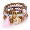 Wood bead pink