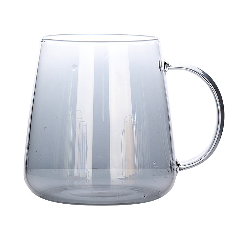 Mango creativo Taza de café de vidrio Guanshan Taza de agua para el hogar Taza de desayuno Taza de cerveza de bar Taza de té de jugo