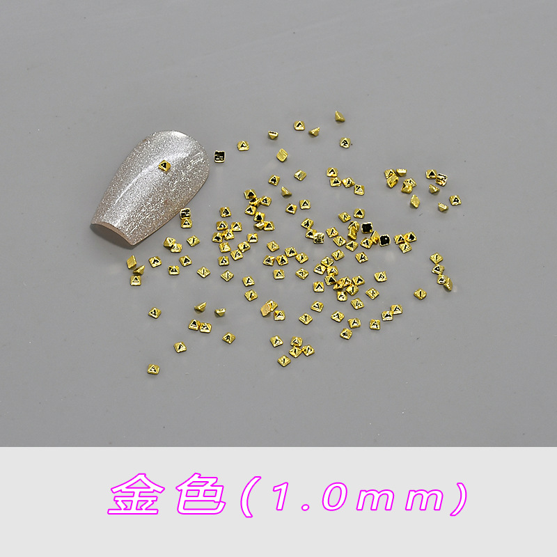 골드 1.0mm - 메탈 뾰족 사각 J108