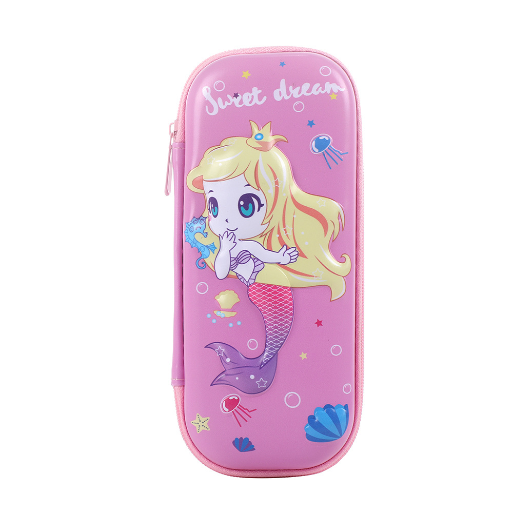 Caja de papelería de dibujos animados, niños lindos, estudiantes, niños y niñas, bolsa de papelería, caja de lápices de gran capacidad, bolsa de lápices tridimensional al por mayor