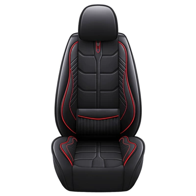 Amazon Car Seat Cover, Universal seat cover - black-red-silk-front-row-single-seat