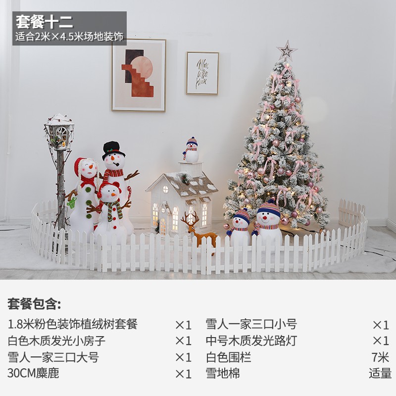 Navidad hotel centro comercial bar gran escena decoración Meichen luminoso Castillo Casa decoraciones de vacaciones