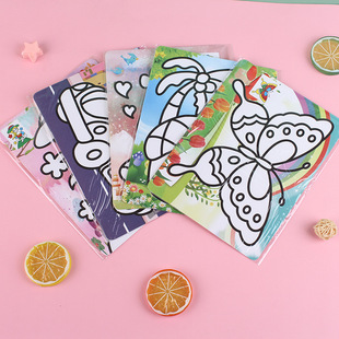 ��ͯDIY�Tɫ����Ƭ�׃��@����ˮ�ʮ���ɫ���ֹ��T�f�L���������l