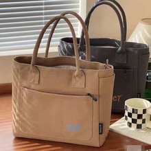 原创设计日系文艺通勤帆布托特包时尚百搭休闲简约学生手提帆布包
