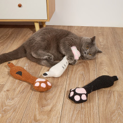 ぬいぐるみ模擬猫スクラッチャー、キャットミント入り、噛みつきや臼歯の研ぎに強い猫用おもちゃ、クロスボーダーペット用品