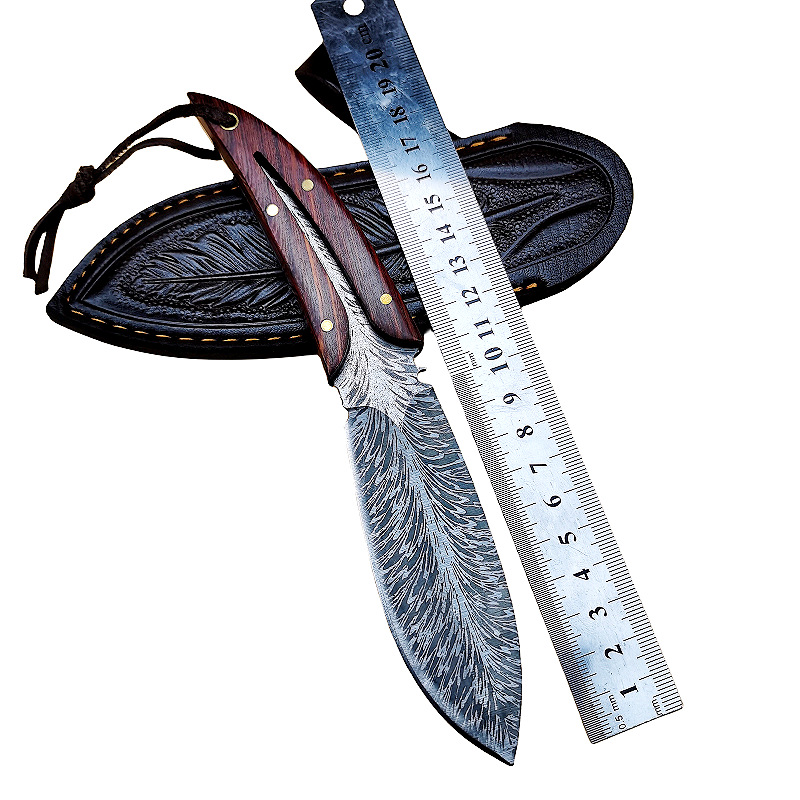 户外刀具阳江刀具锋利高硬度小直刀荒野求生刀龙骨一体手把肉小刀