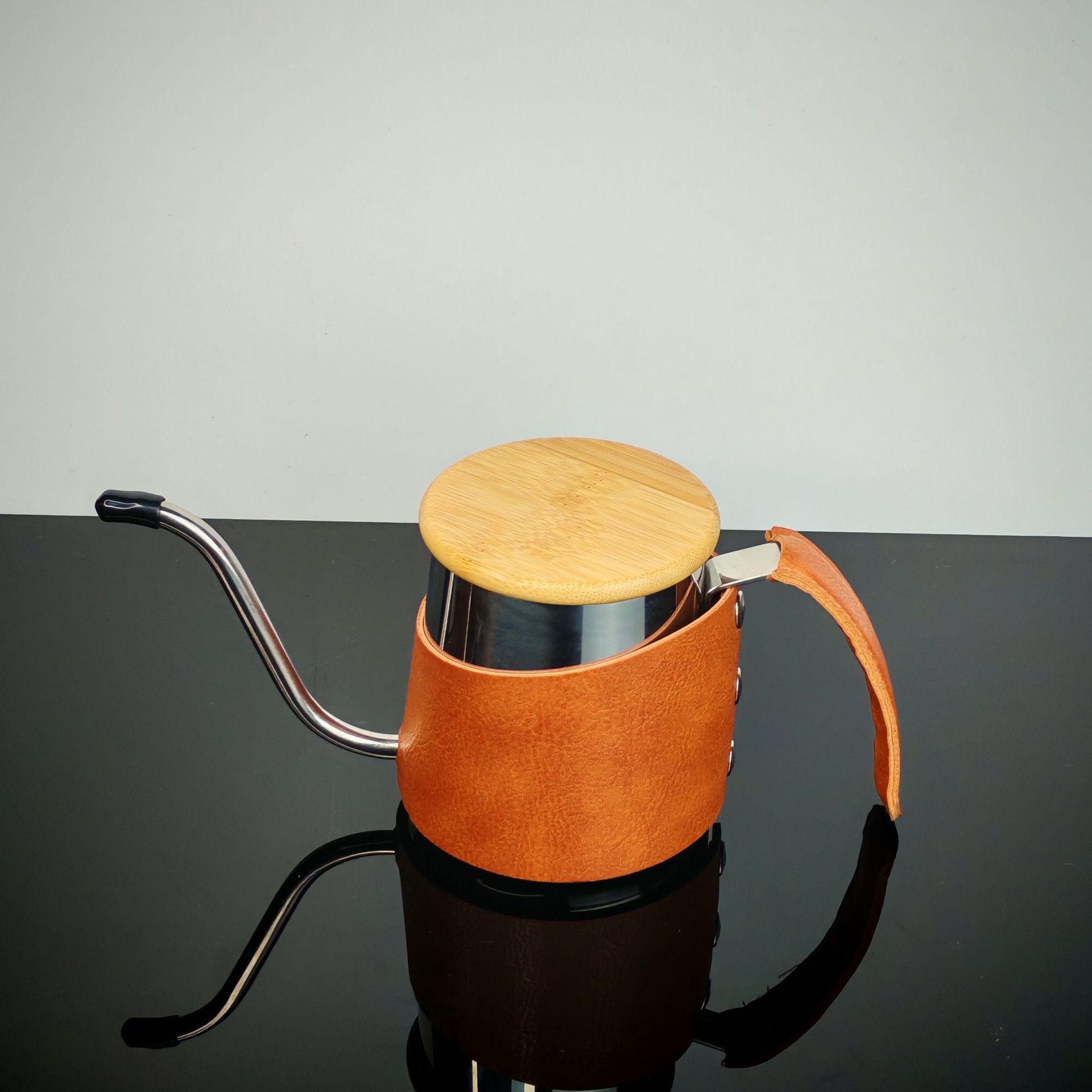 Set de cafetera de lavado de mano, cafetera de café de cuero de alta calidad, caja de regalo de negocios, molinera de frijoles de mano