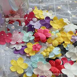 2.2-3.5厘米手工压花定型梅花叶 立体花朵 芭比娃娃饰品婚纱配件