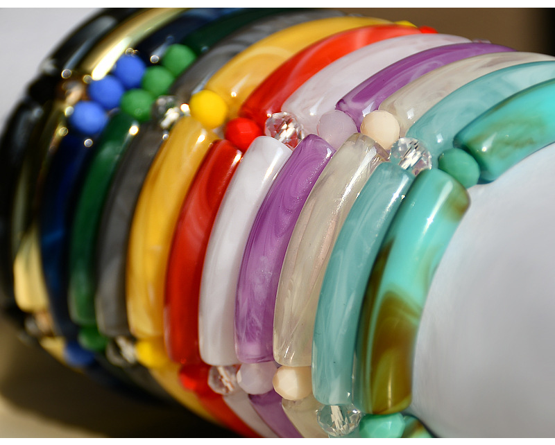 1 Piece Simple Style Solid Color Arylic Patchwork Womenu0027S Bracelets