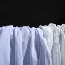 的确良布料涤棉衬衫纯色白色面料里布服装涤纶手工布床单薄凉白布