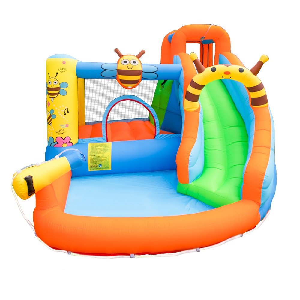 Castillo inflable Doctor Dolphin, parque infantil para niños, tobogán inflable para el hogar, pistola de agua, trampolín inflable pequeño para juegos acuáticos en interiores y exteriores
