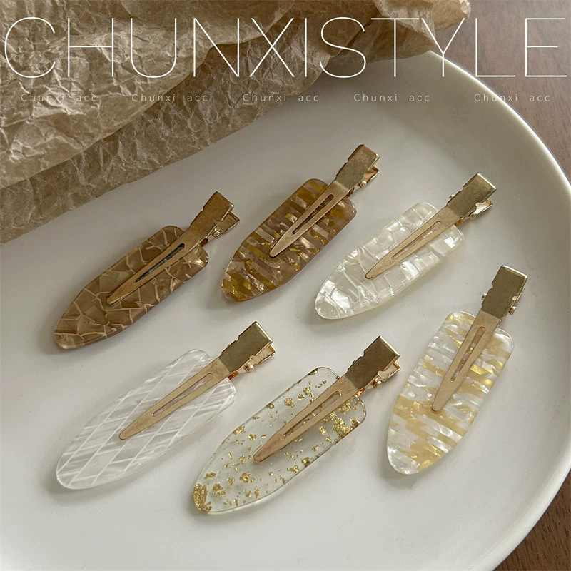 Заколка Chunxi hairgrip для чёлки, узорная смоляная шпилька с металлическим зажимом, 6 см