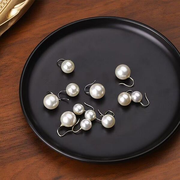 Simple Pearl Ear Hook Earrings Retro Small Commuter Elegant High-end Earrings Women's Fashion Earrings High-end Earrings