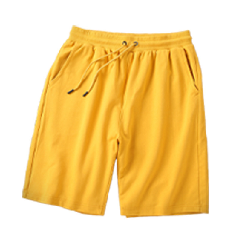 Shorts de algodón puro de 260g, nuevo estilo de verano, shorts casuales versátiles de estilo coreano a la moda, de color sólido para hombre, venta al por mayor.