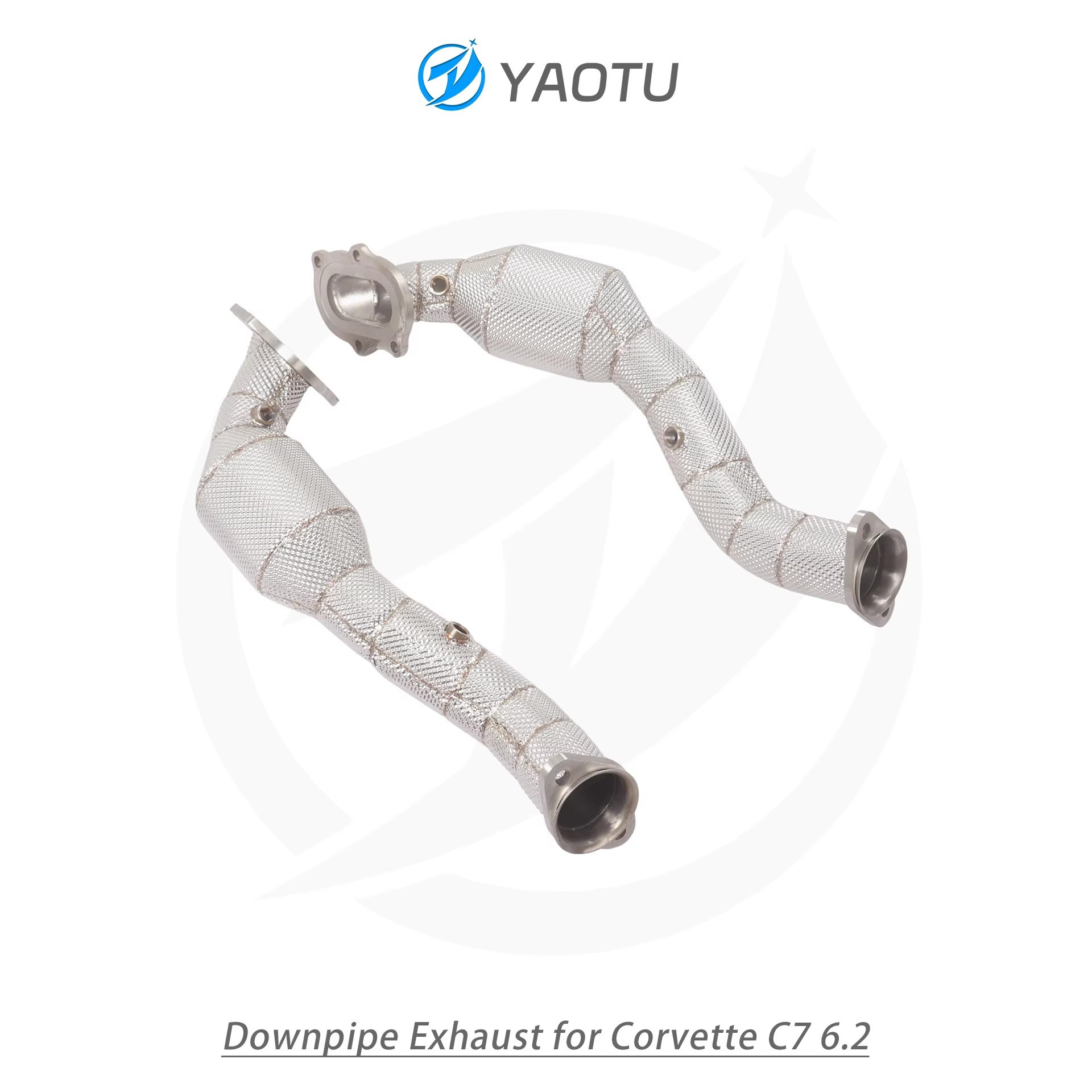 Suitable for Chevrolet Corvette C7 6.2L downpipe with catalytic converter and insulation material