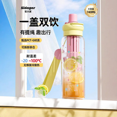 世界のストローカップ女子学生の高颜値2025新型大容量携帯プラスチックカップ学生の耐高温カップ