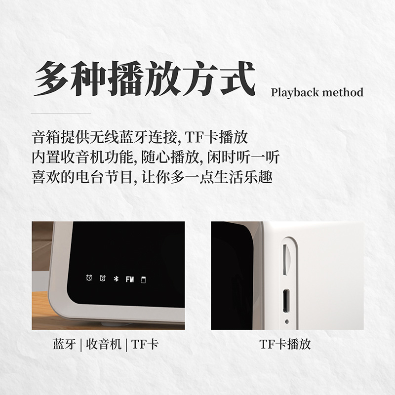 プライベートモデルカスタマイズされたワイヤレス Bluetooth スピーカー永久カレンダー目覚まし時計温度表示デスクトップ多機能 Bluetooth スピーカー|undefined