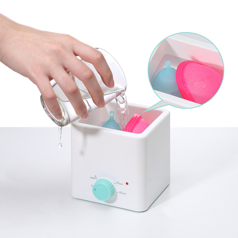 New menstrual cup high-temperature cooking sterilizer candy-colored cute egg cooker timing silicone cleaner