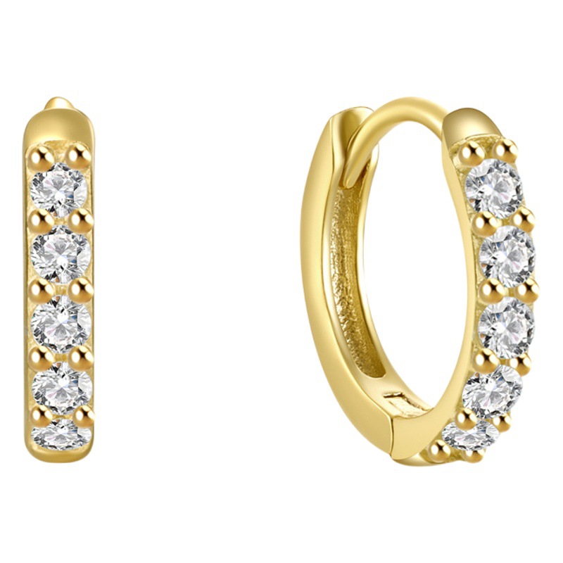 Pendientes de hebilla de oreja de moda personalizados redondos de plata esterlina S925 pendientes de hebilla de oreja de moda personalizados de moda europeos y americanos