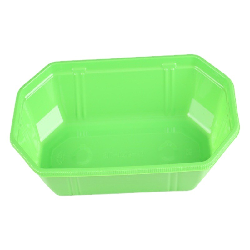 Caja de embalaje para frutas en forma de barco dorada, caja de embalaje desechable para frutas y verduras frescas, bandeja cuadrada especial sin tapa para supermercados.