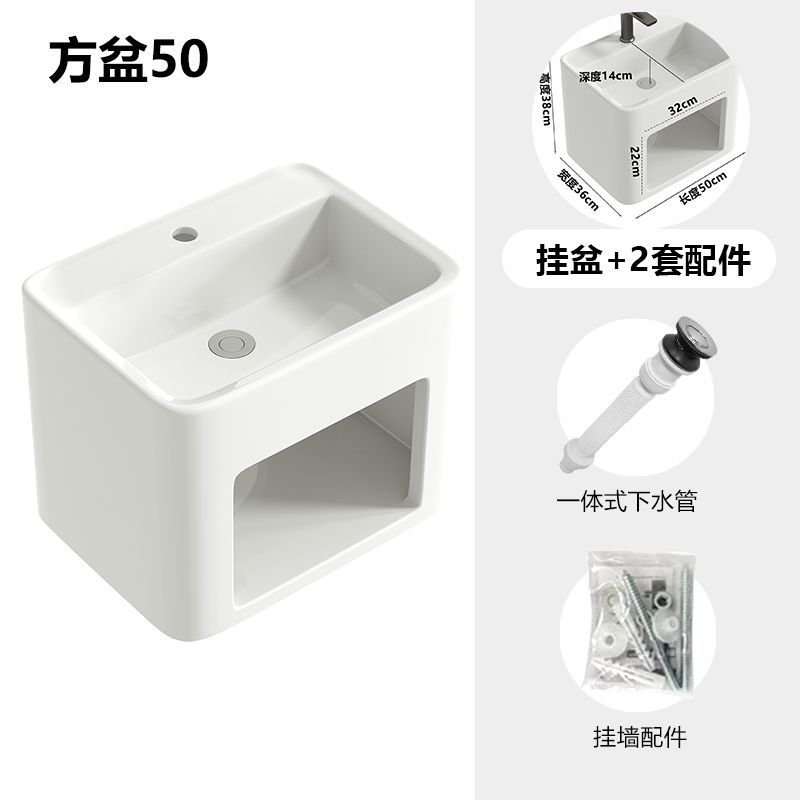 Crema de viento colgante tipo pared lavabo cerámico elíptico lavabo