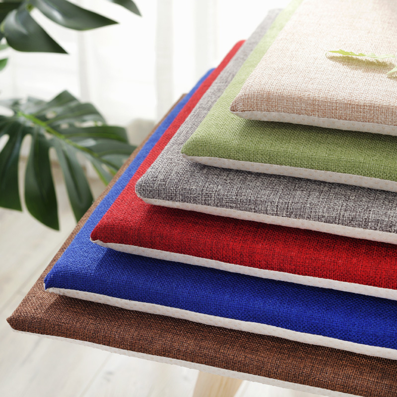 海绵仿椅子垫仿滑坐垫椅垫坐垫家用批发四方厂家底艺餐椅垫亚麻布