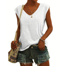 H 36906 Women's Sleeveless V-neck Tee Ůʿ���� V ������
