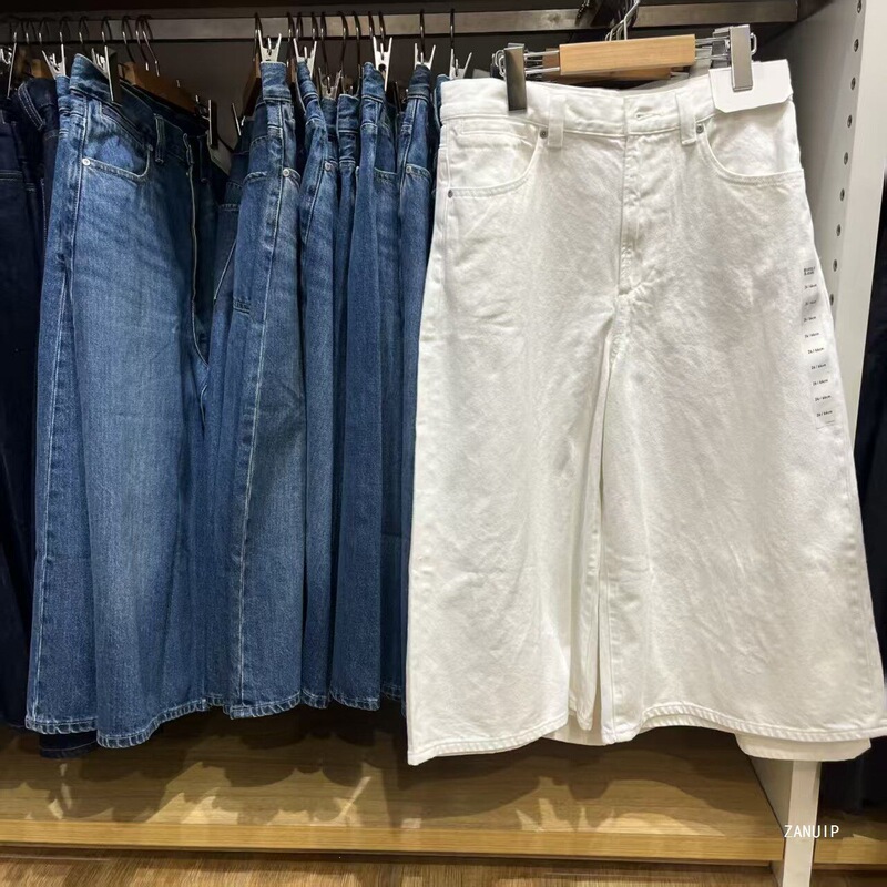 Women's Casual Denim Skirt/Washed Wide-Leg Skirt Pants 26 Spring/Summer New Style 488694