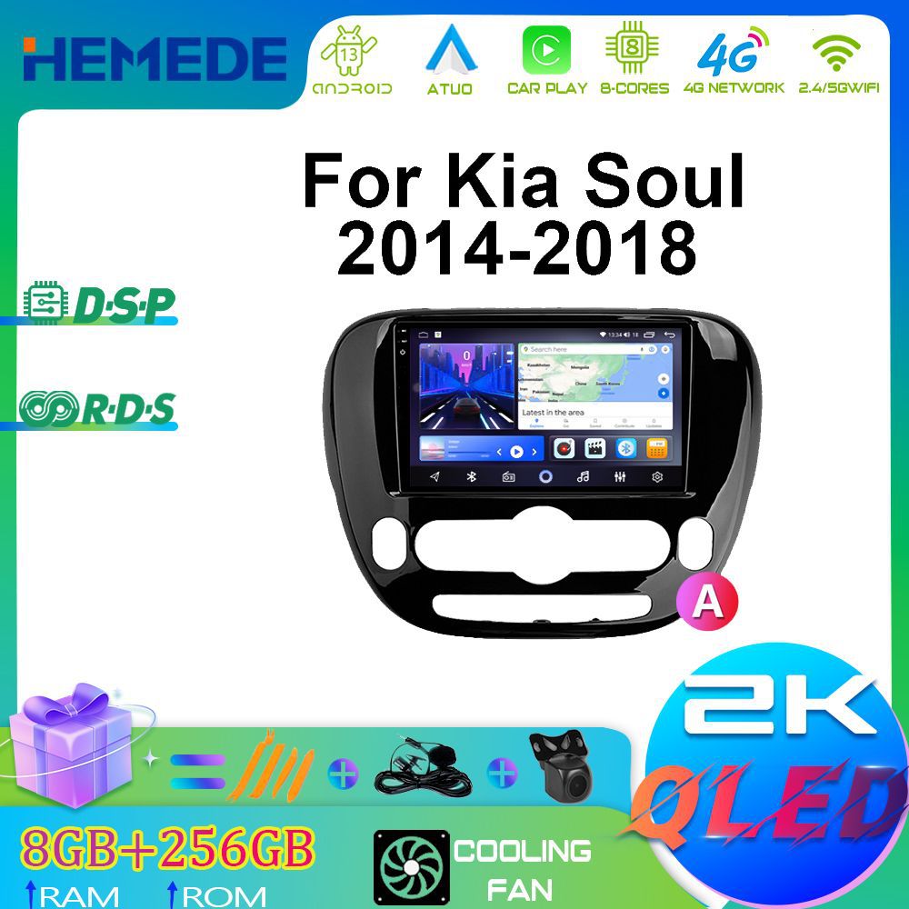 Suitable for 14-18 Model Kia Soul Carplay Car Navigation Android Large-Screen Navigator Gps Smart Audio and Video