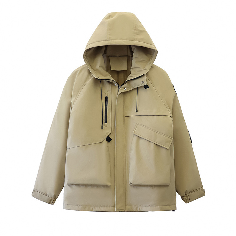 新款大码韩版羽绒棉服连帽宽松休闲情侣工装棉衣女冲锋衣夹克外套|undefined