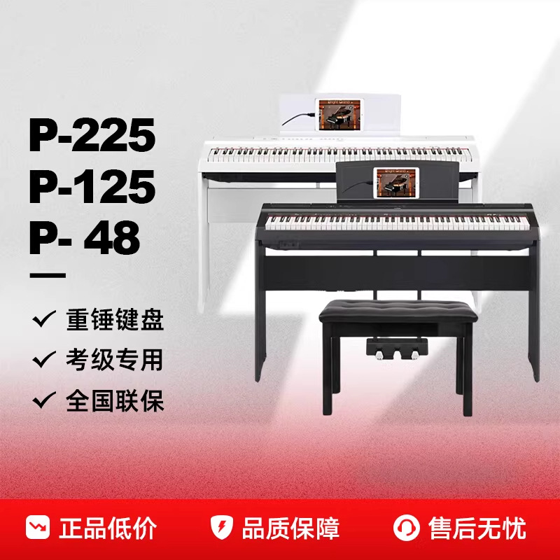 Electric Piano P225/P48/P145/125 Portable 88-Key Weighted Hammer Electric Piano for Home Use