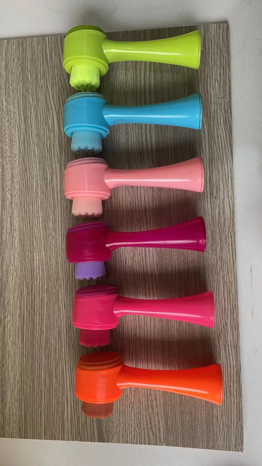 Cepillo de maquillaje Cepillo de lavado facial de silicona Cepillo de limpieza facial Instrumento 3D Cepillo de lavado facial de doble cara Cepillo de lavado facial manual Cepillo de limpieza Poros limpios