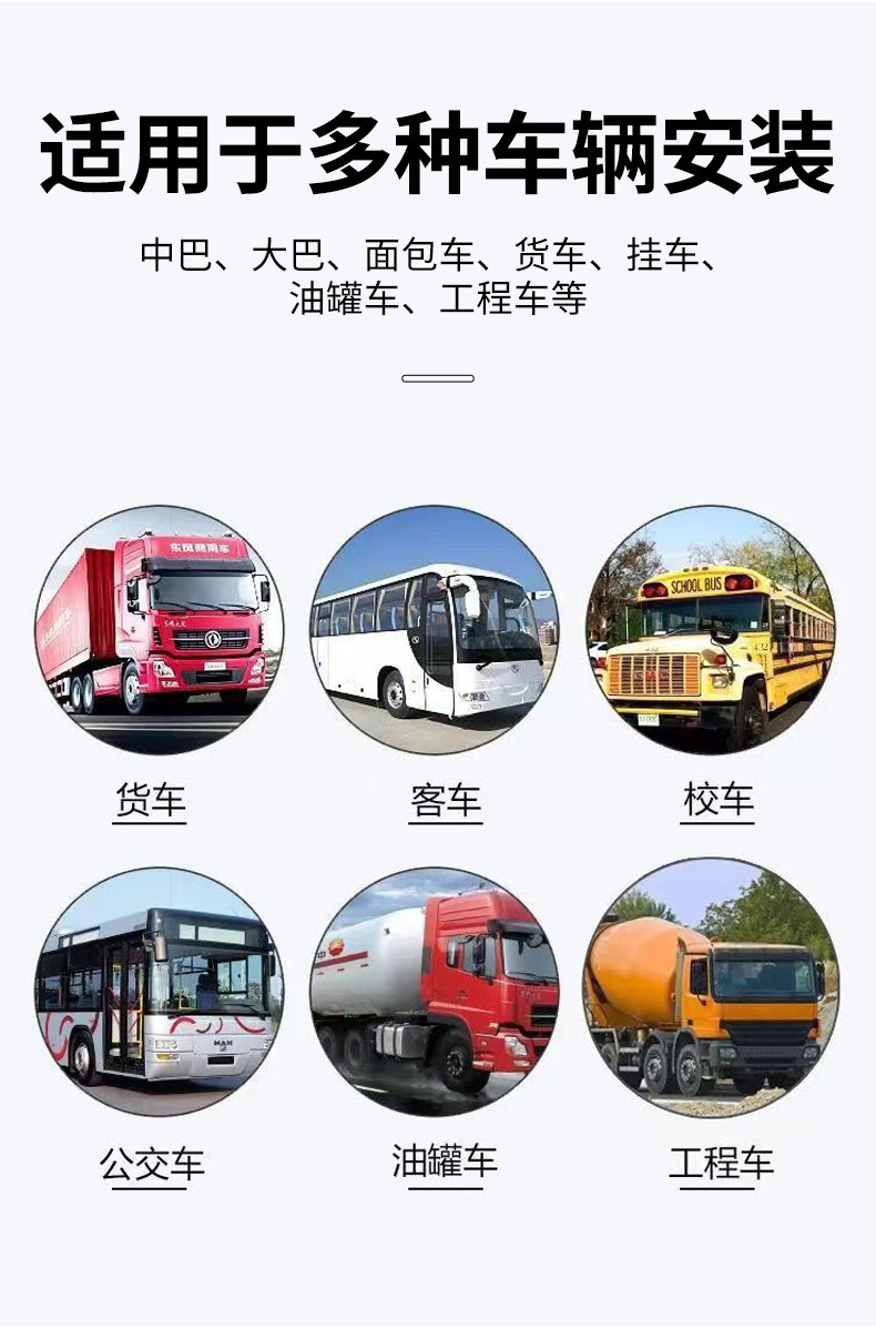 Ahd Day and Night Full-Color Vehicle-Mounted Bus Wide-Voltage Truck Reversing Image Camera High-Definition Night Vision Wide-Angle