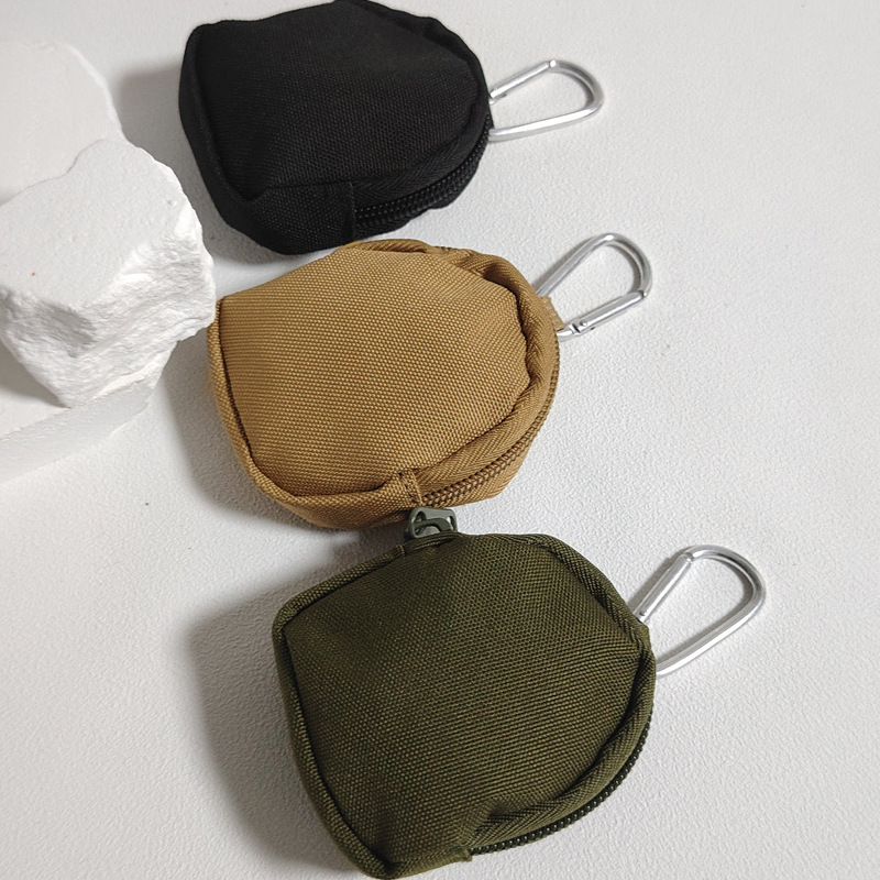 Cross-border best-selling tactical camouflage portable small bag pet snack bag round wear-resistant small wallet outdoor small card holder