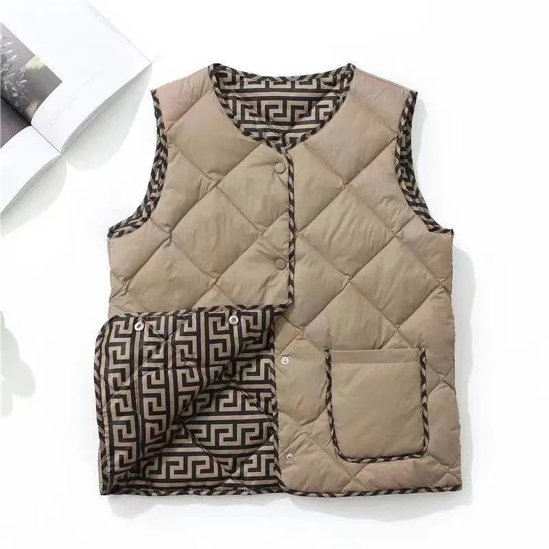 Winter short vest with down