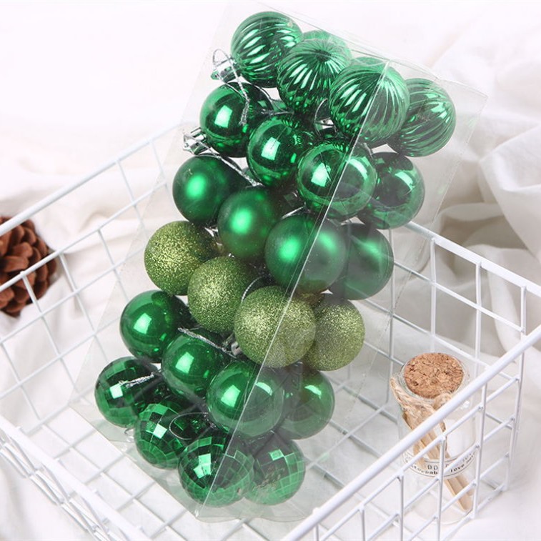 Amazon 36 bolas de Navidad traje 4cm Decoraciones de Navidad árbol de Navidad bolas decorativas bolas de forma especial