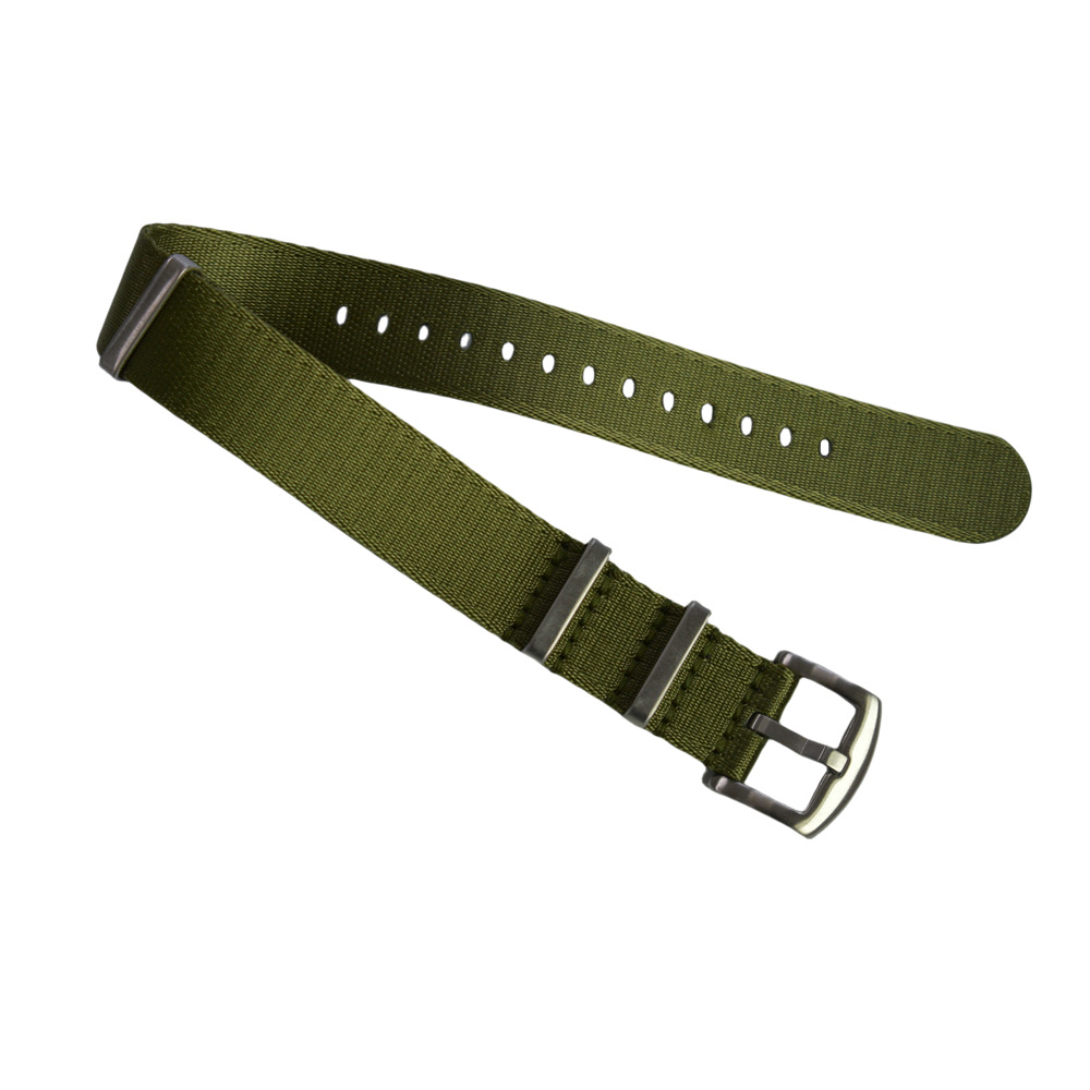 Correa de reloj de nailon NATO al por mayor en stock, correa de reloj de nailon tejida de 20/22 mm compatible con relojes.