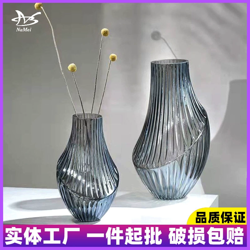 Креативная стеклянная ваза в скандинавском стиле, легкая Роскошная Высококачественная Цветочная композиция, гидропонная гостиная обеденный стол, украшение для входа оптом