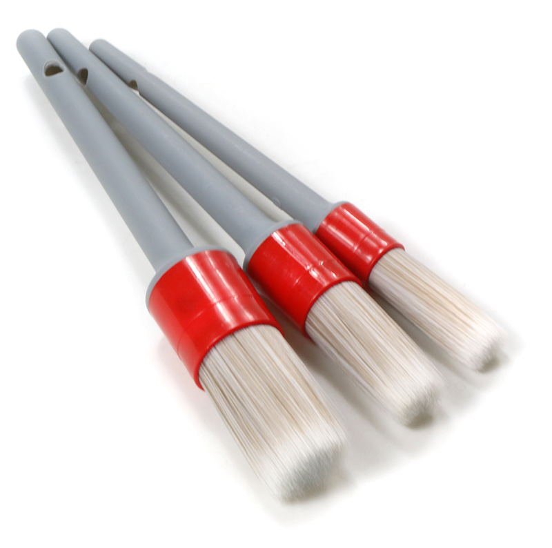 Three-Piece Car Interior Cleaning Brush Set, Air Conditioning Outlet Hub Brush, Engine Gap Detail Brush Wholesale