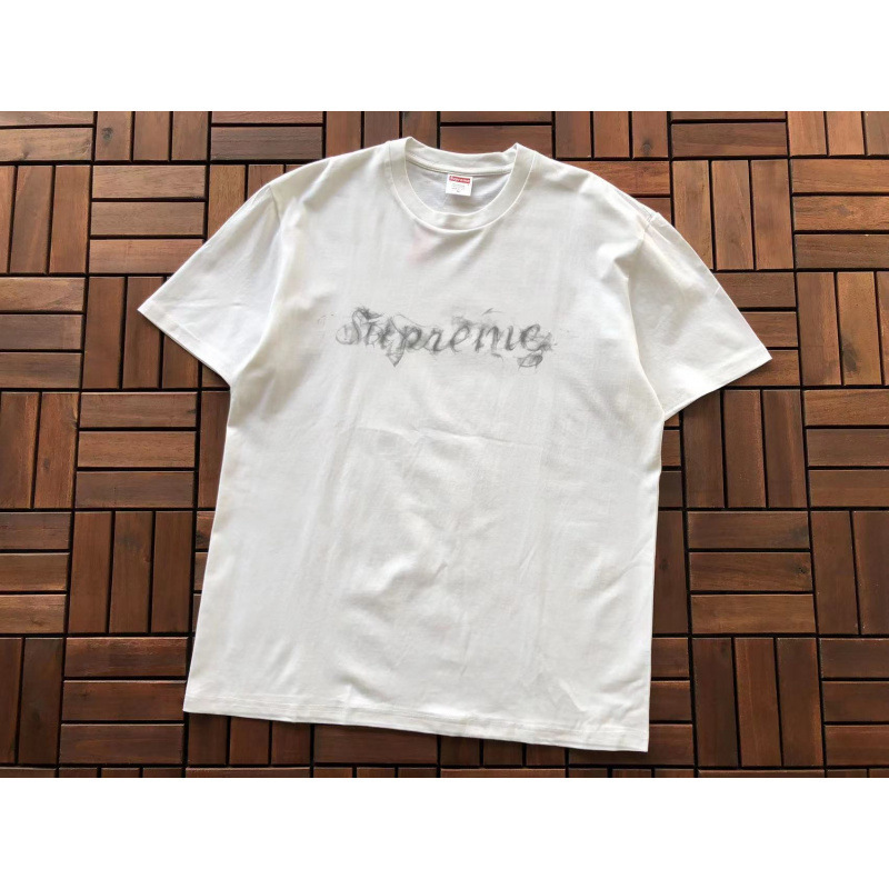 Cross-Border Original American Fashion Sup Letter Print Box High-Quality Short-Sleeve T-Shirt Unisex Loose Street Style Dropshipping