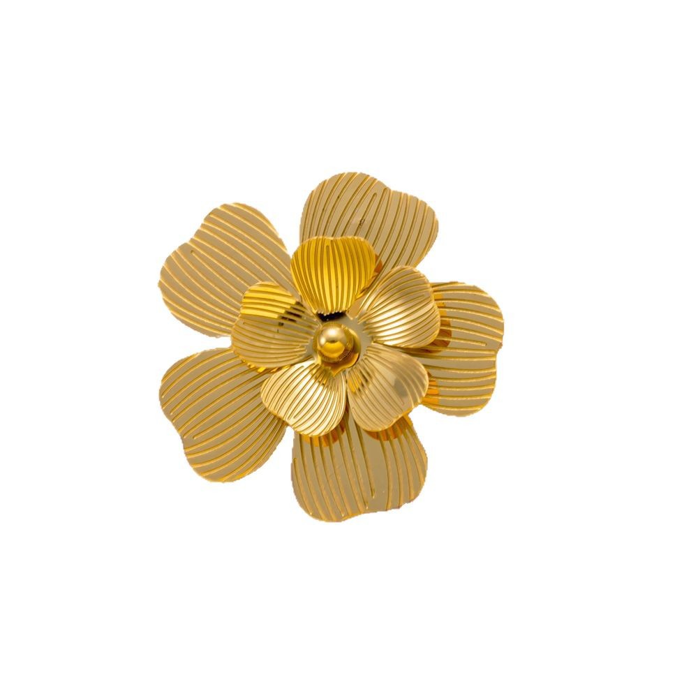 Colgante único Venta caliente europea y americana joyería de acero inoxidable hueca flor multicapa joyería de bricolaje retro accesorios chapados en oro de 18k