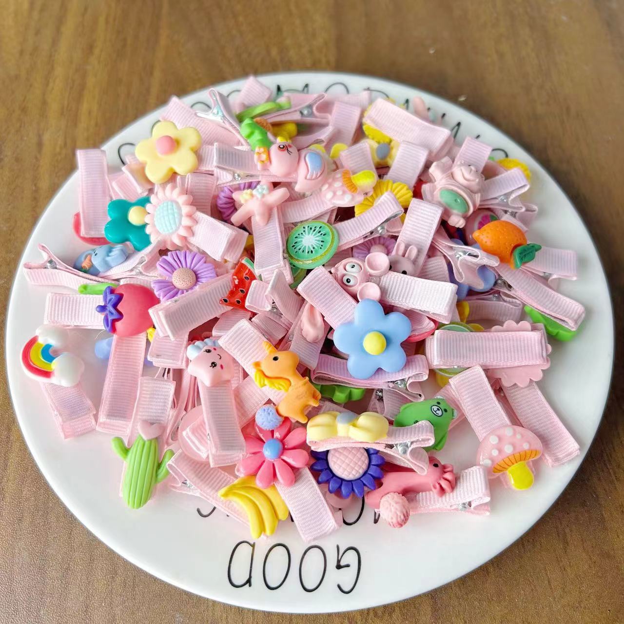 Niños todo incluido clip de tela niñas pequeñas no lastimar cabello roto clip de cabello bebé bebé lateral clip de frangeo menos adornos de cabello