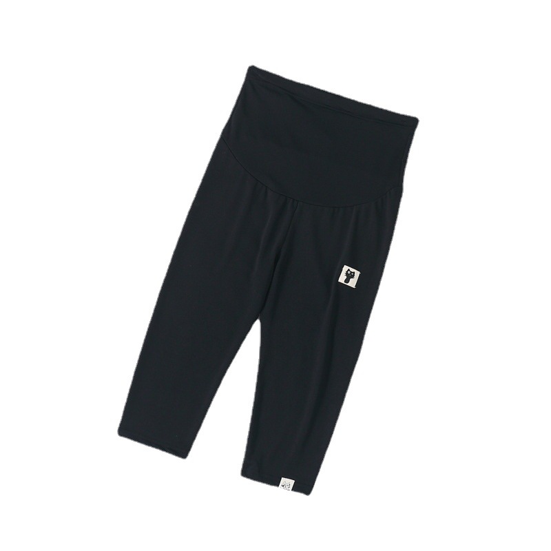 thumbnail image 3 of Pantalones de mujer embarazada de verano de talla grande Leggings de mujer embarazada Pantalones capri finos de cintura alta, 3 of 6