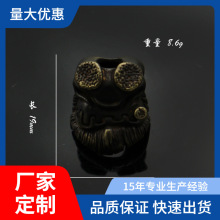 玫琳卡新品刀坠挂件吊坠伞绳坠手电筒坠 指虎坠 复古做旧黄铜骷髅