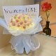 Red silk flocking rose diy handmade gift bouquet holding flower material bag to send girlfriends girlfriend teacher's day creative