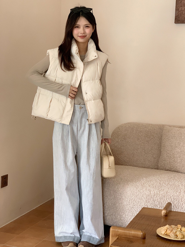 短款羽绒棉马甲2025秋冬季新款时尚宽松百搭棉马甲外套潮厂家直销|undefined
