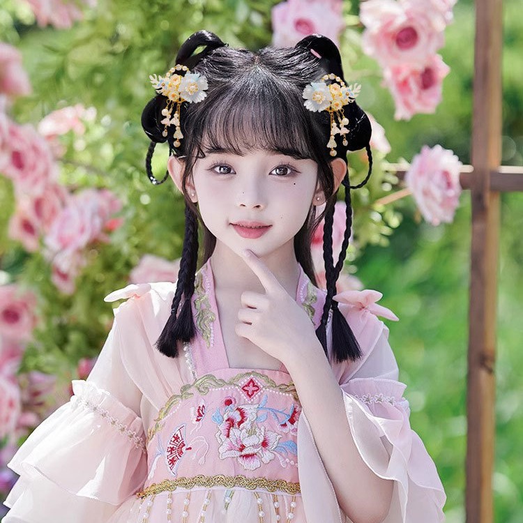 Niños mariposa bordilla clips estilo antiguo tocado de niñas flores frentes clips lateral tocado de cabello